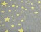 1 Yard Yellow Star Heather Gray French Terry Fabric For Loungewear Hoodies Babywear Pajamas Crafts Sewing